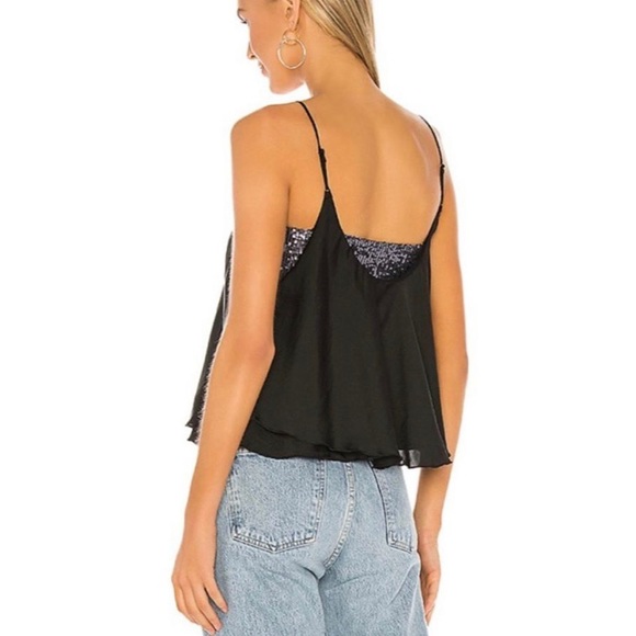 Free People Turn it On Sequin Cami in Black - Picture 3 of 11